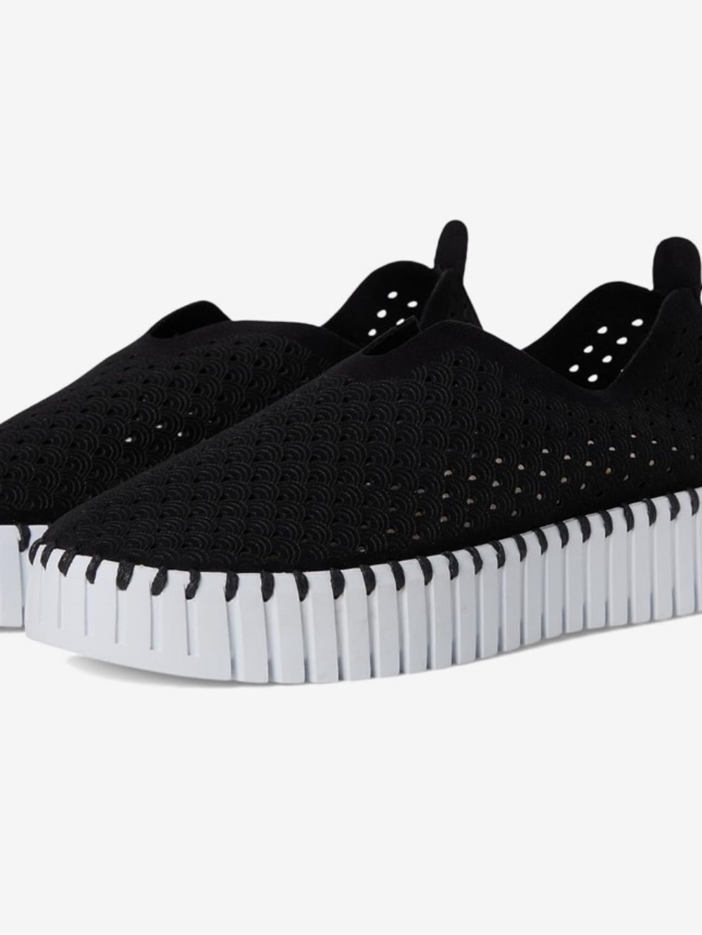 Ilse Jacobsen Tulip 3373 Black Perforated Slip-On Sneaker Size 36/US 6